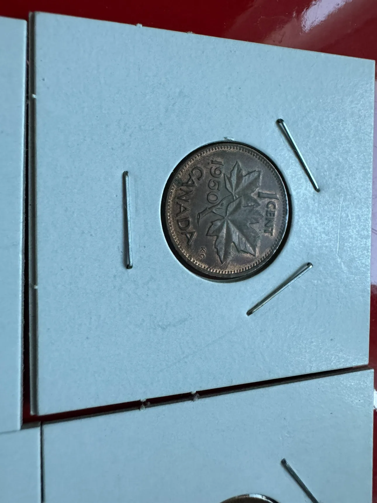 4 Canada 1947 x2, 1950, 1951 cents King George VI image indicator(9)