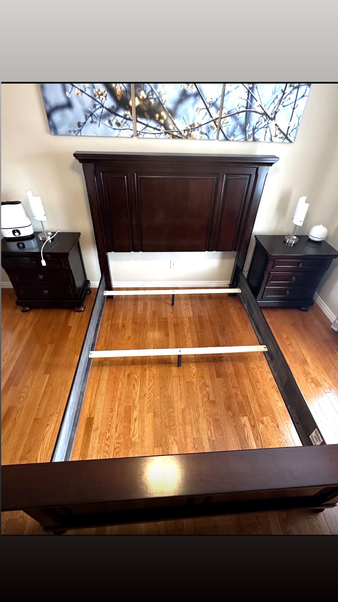 Queen Bed Frame, Mattress & Boxspring