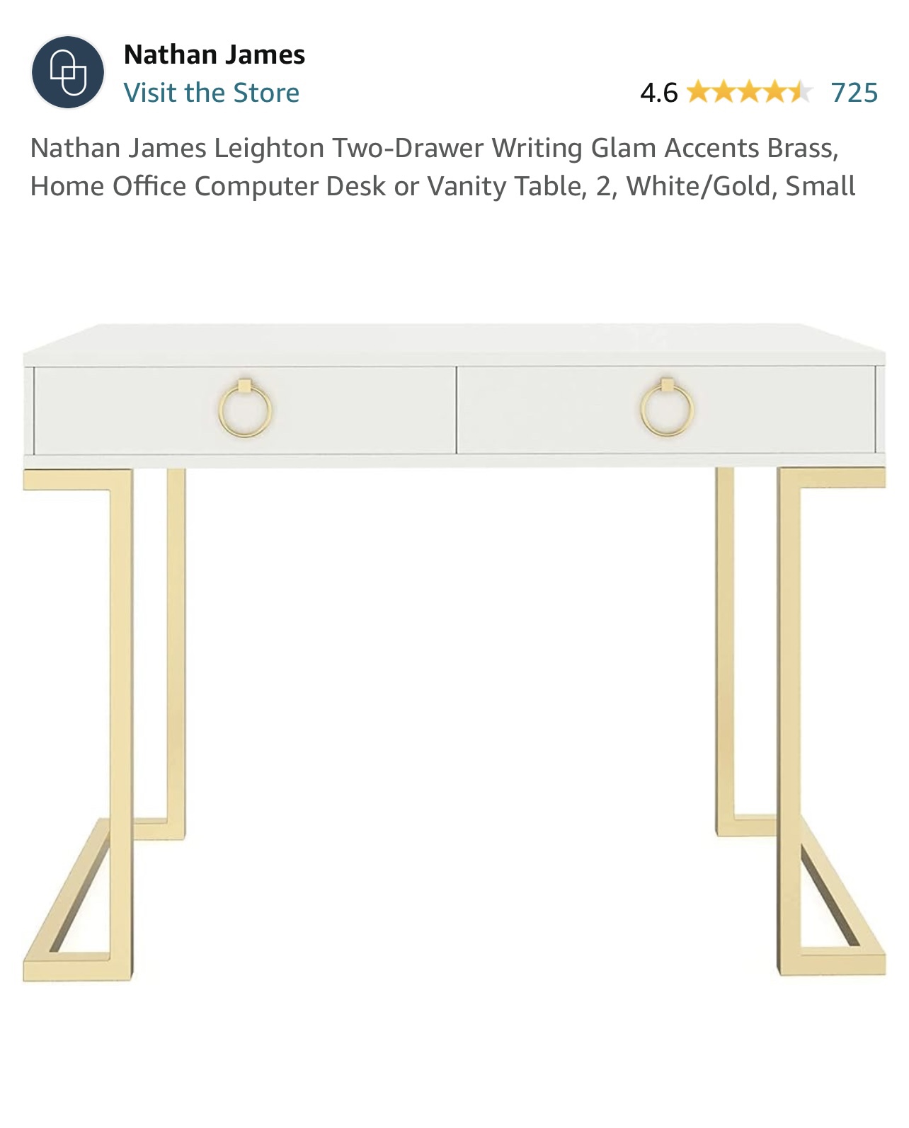 Nathan James Computer Desk and/or Vanity Table - photo 3