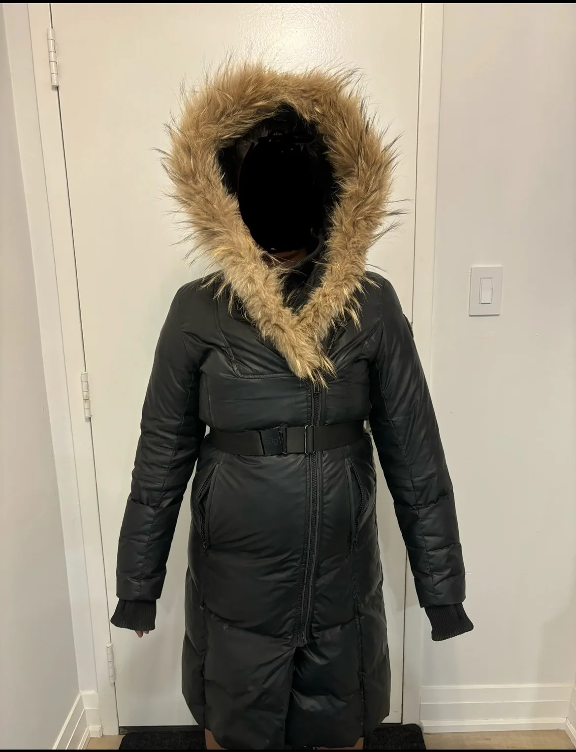 Rud by Rudsak Black down-filled Parka with Fur Hood thumbnail