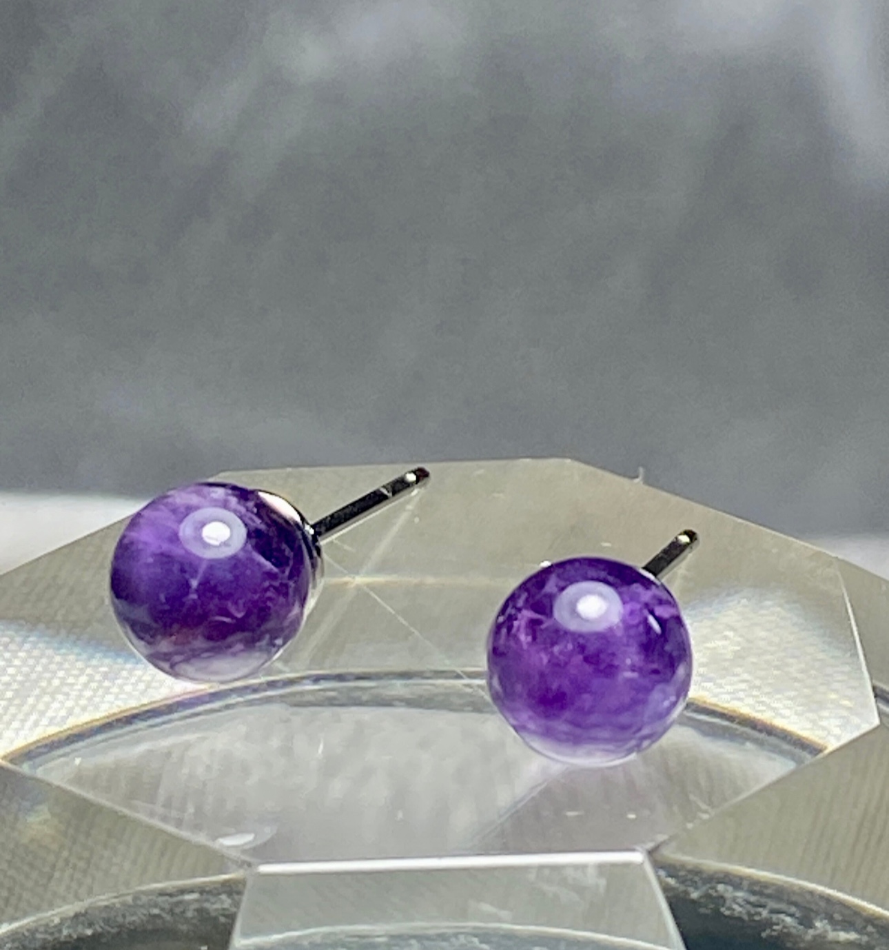 Amethyst Stud Earrings - photo 2