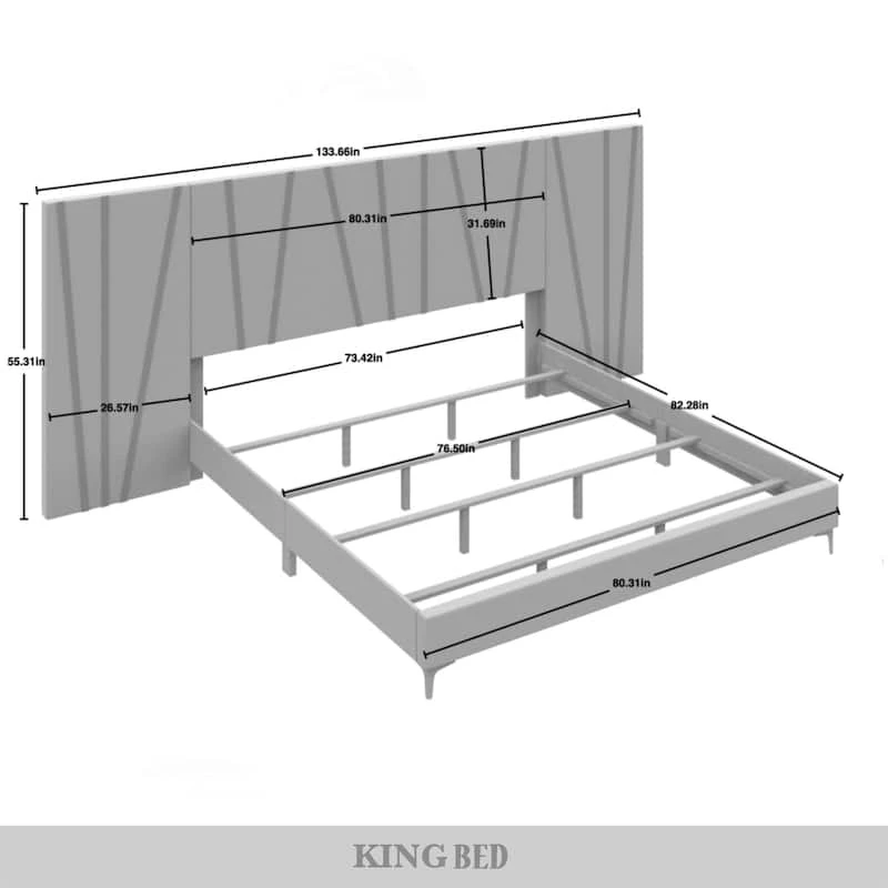 White King Size Bed Frame - photo 4