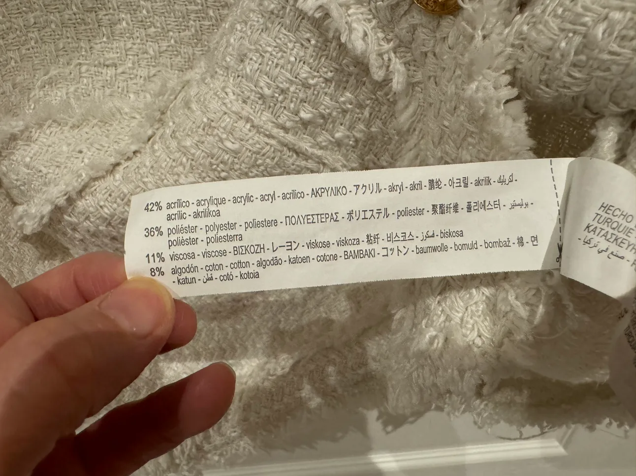 Zara White Tweed Vest image indicator(5)