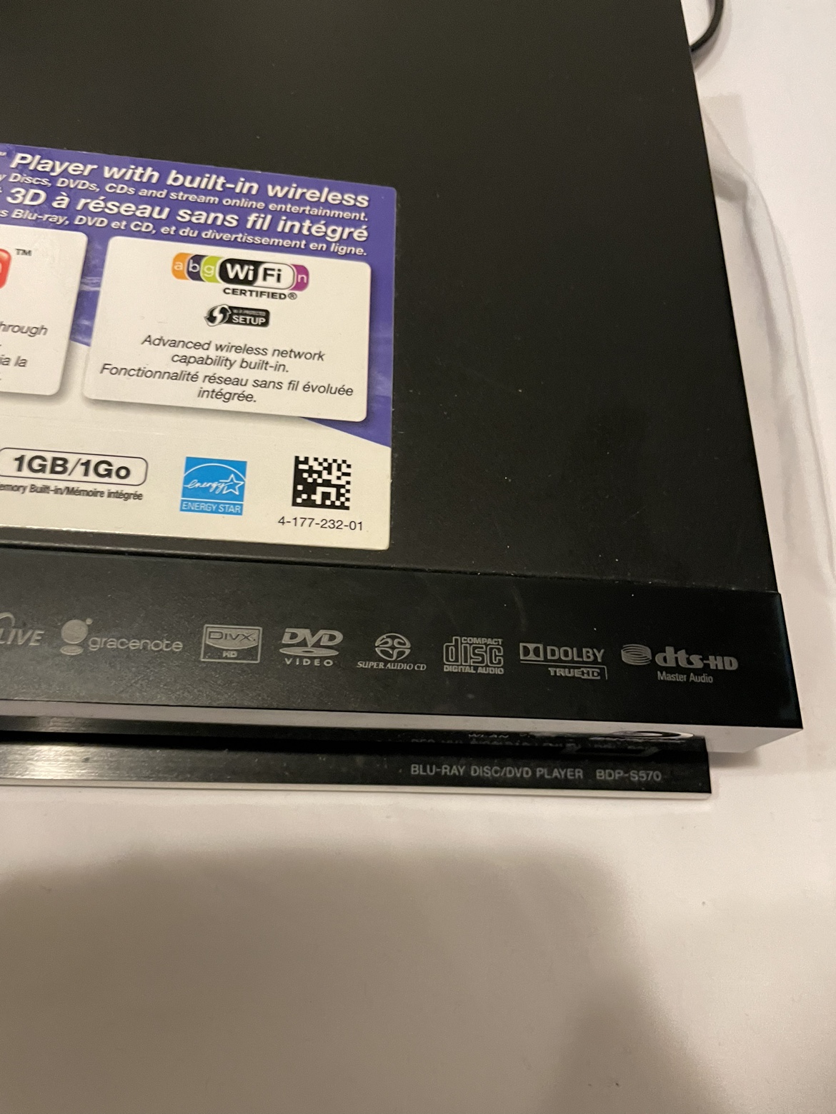 Sony-s570 3D ready Blu-ray Disc player with built - photo 2