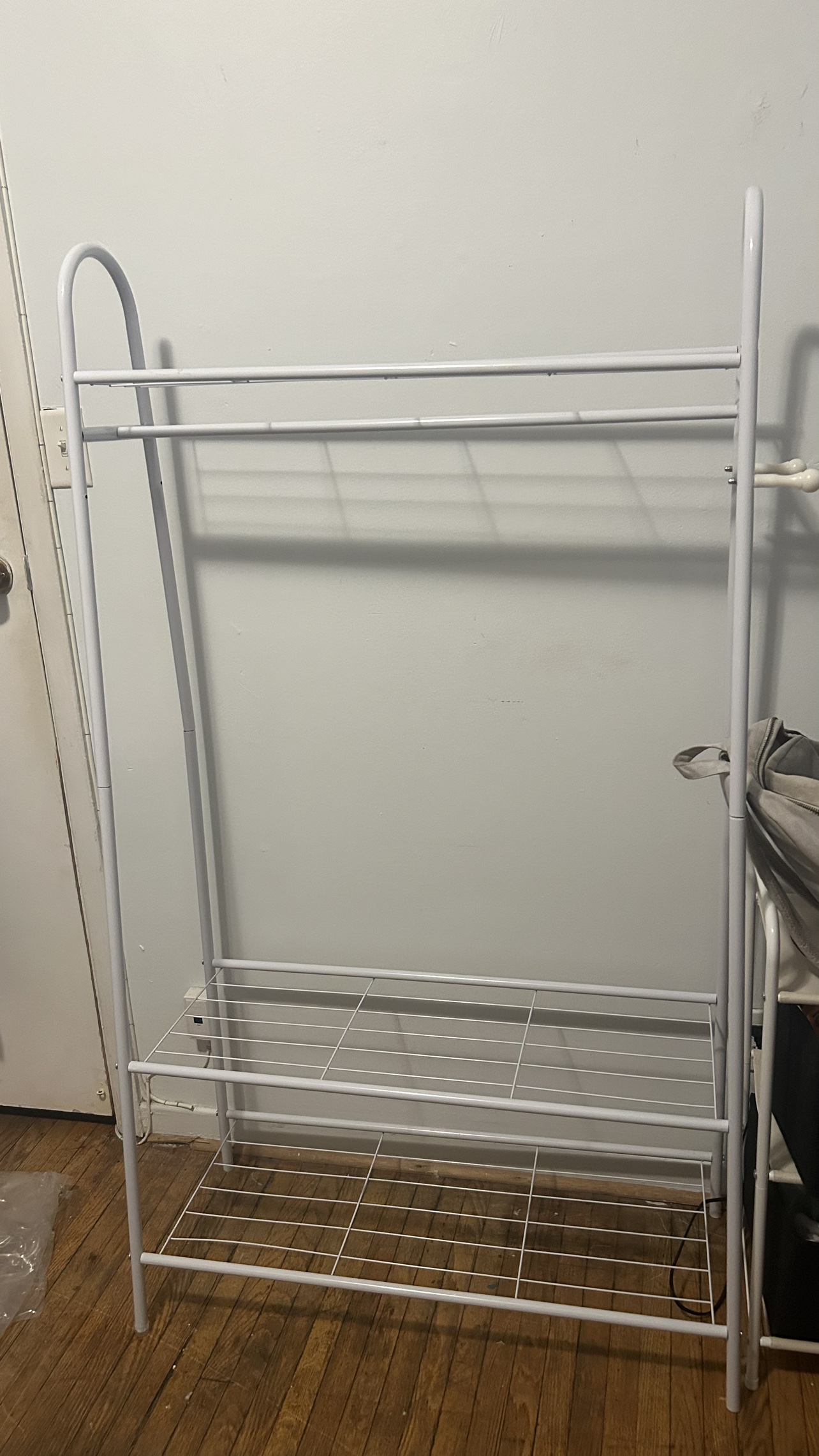 White Metal clothing rack #freecycle