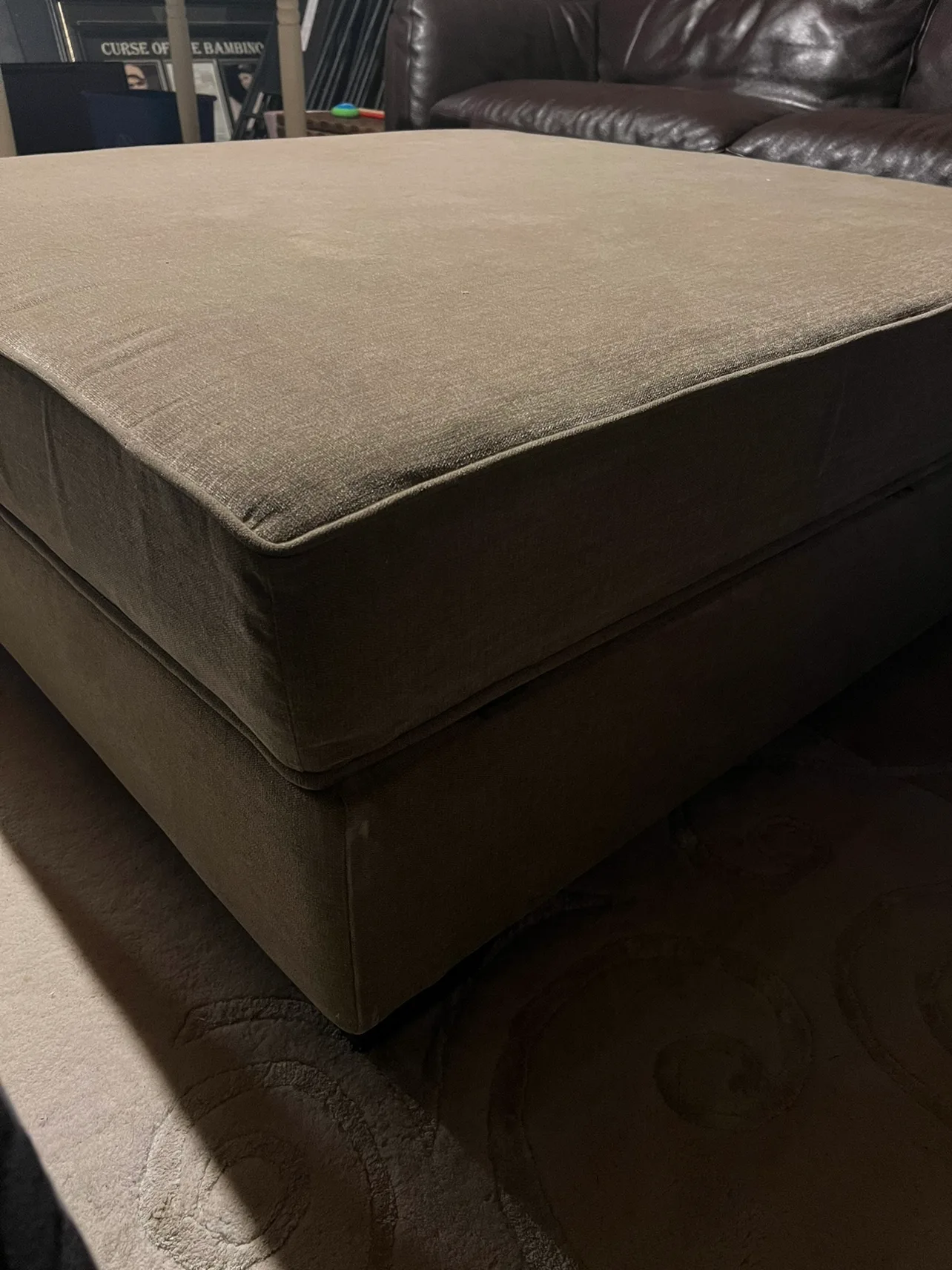 Taupe Large Storage Ottoman image indicator(6)