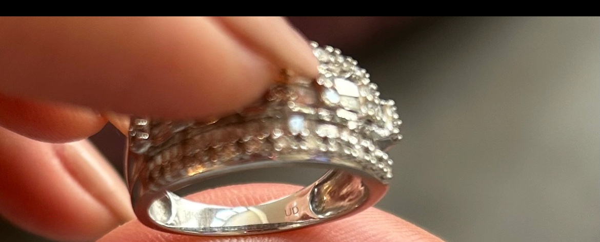 14k White gold diamond ring - photo 2