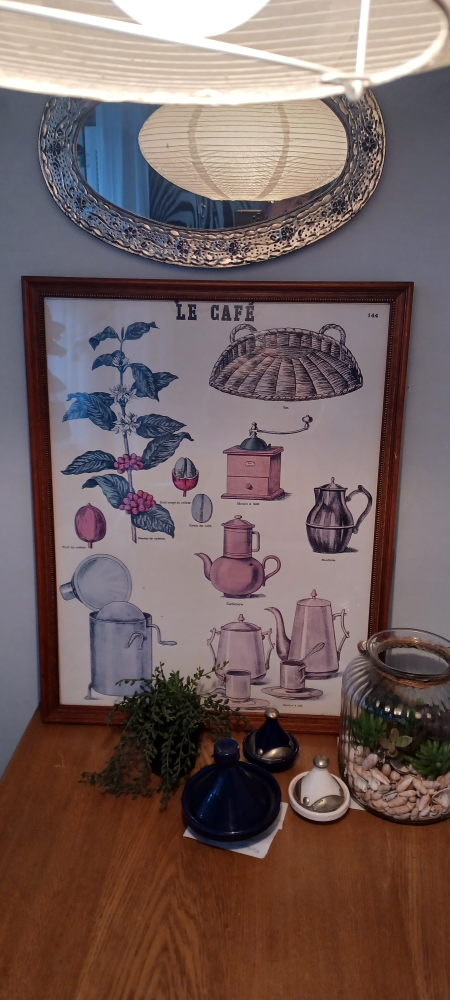 Vintage print framed LE CAFE - photo 3
