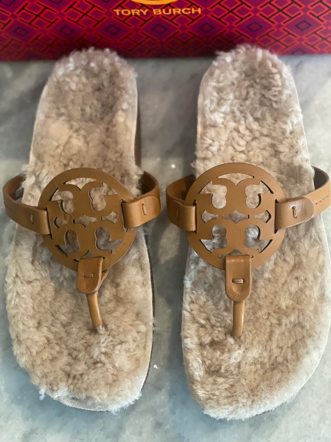 Tory Burch Miller Shearling Sandals image indicator(3)