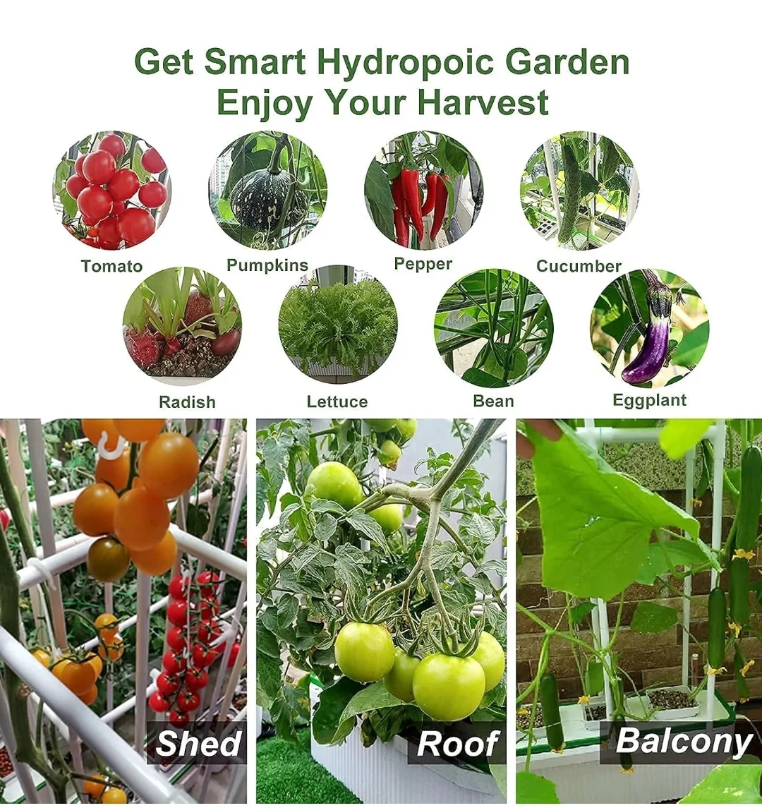 eSuperegrow Hydroponics Growing System for Indoor Outdoor Garden image indicator(5)