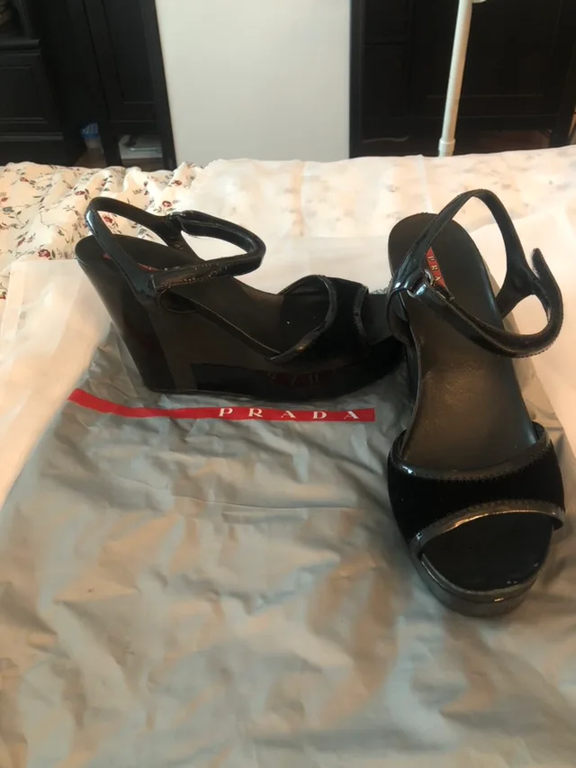 Prada Black Wedges thumbnail