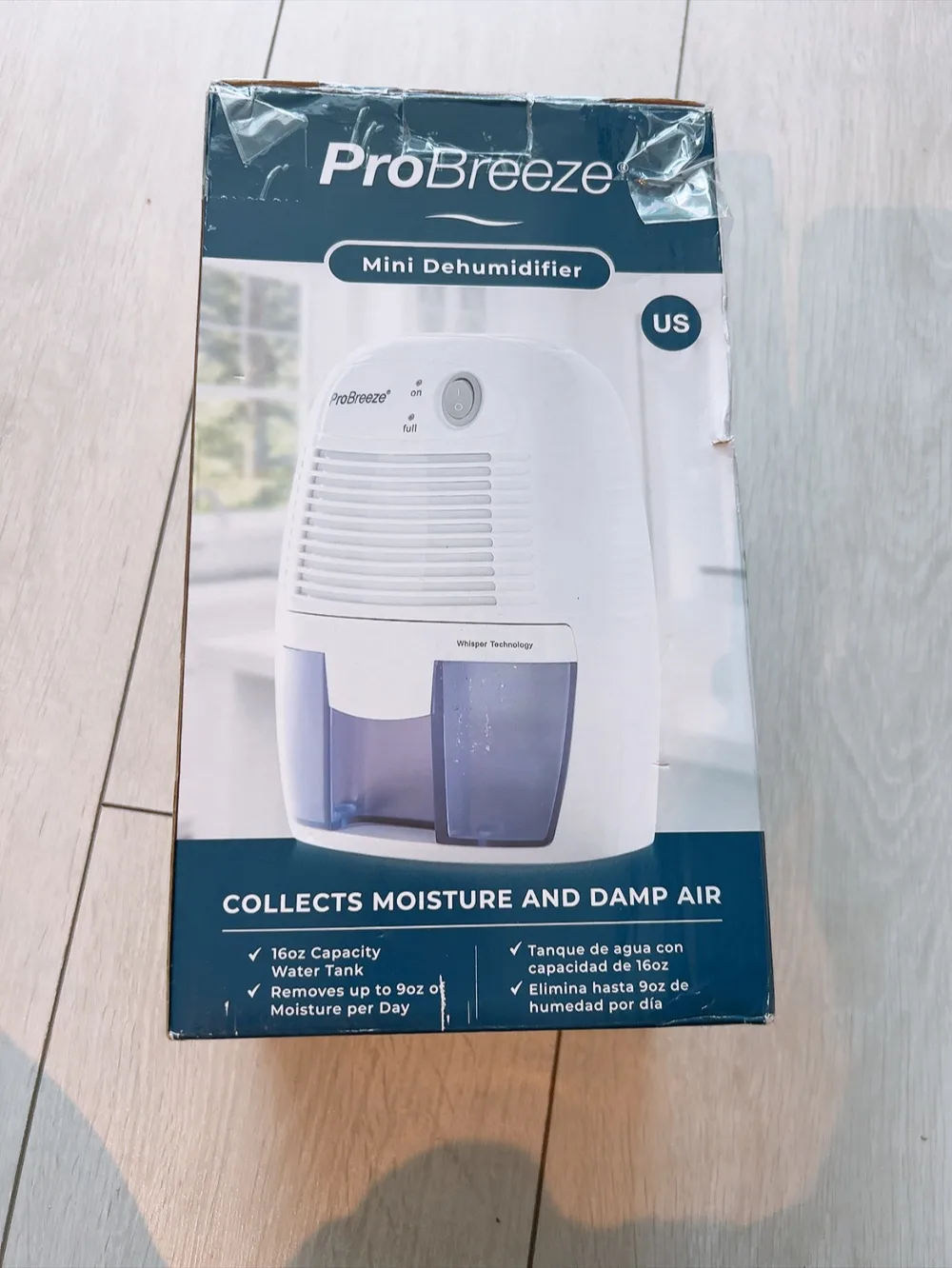 🥕Open box🥕 Mini Dehumidifier 16oz capacity 250 sq ft Probreeze thumbnail