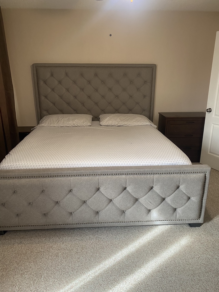 King size bed and mattress with box springs