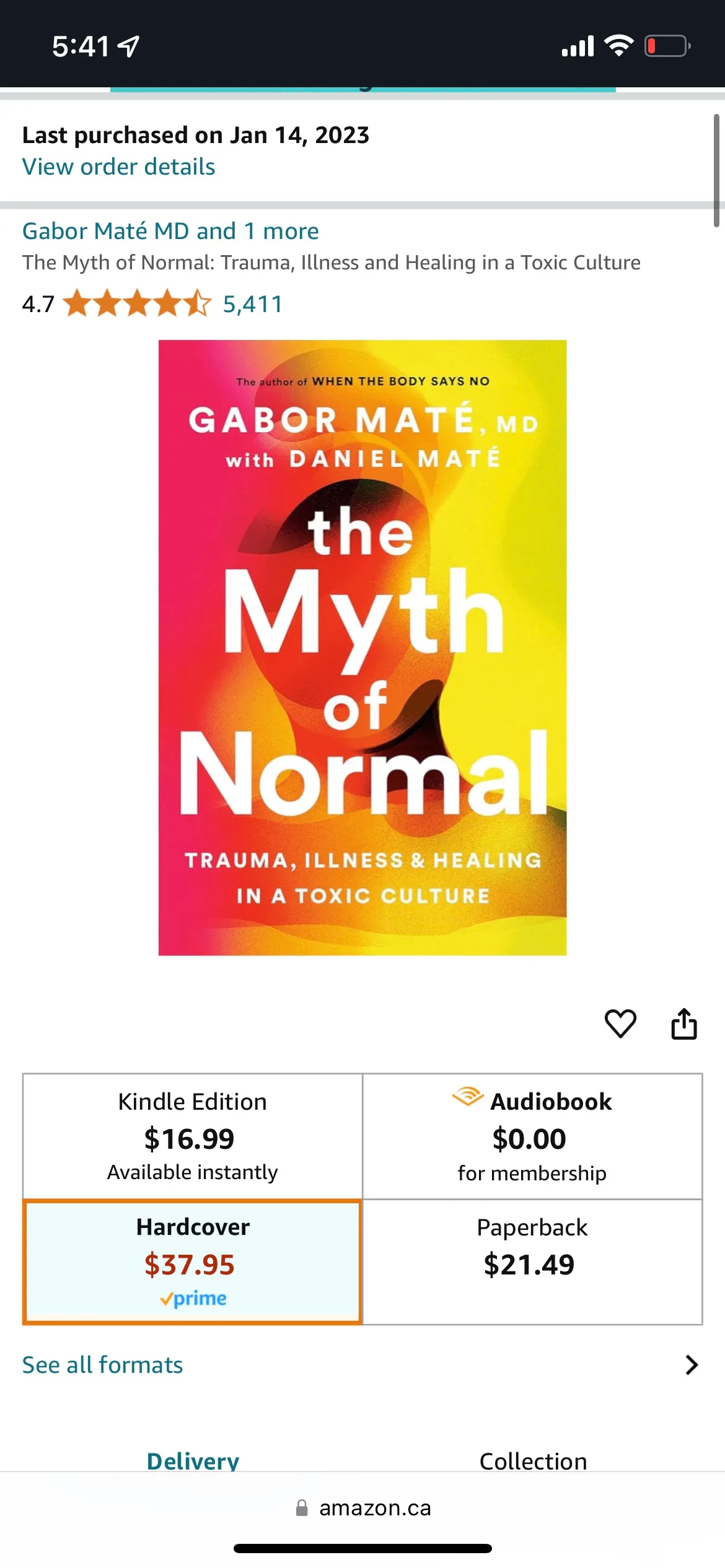 The Myth of Normal by Gabor Mate thumbnail