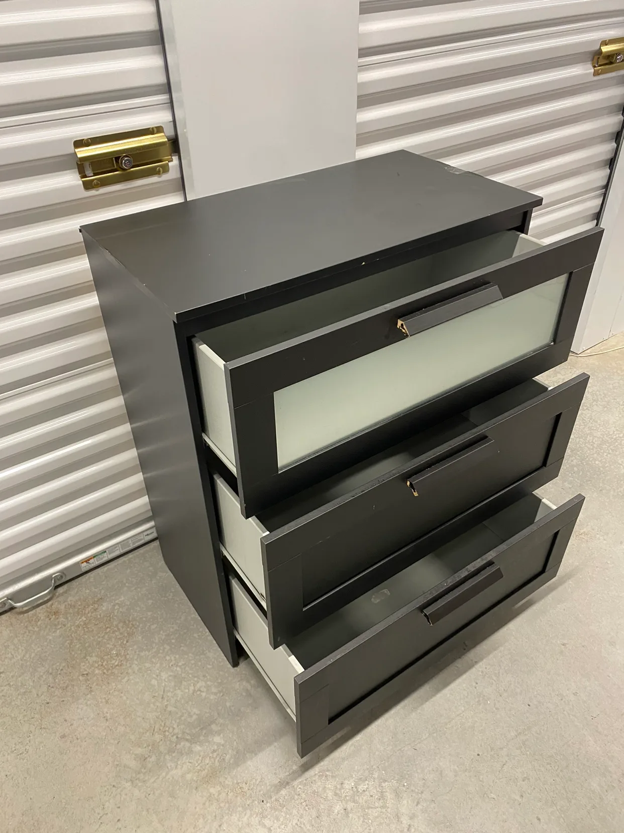 Black ikea Three-Drawer Dresser image indicator(6)