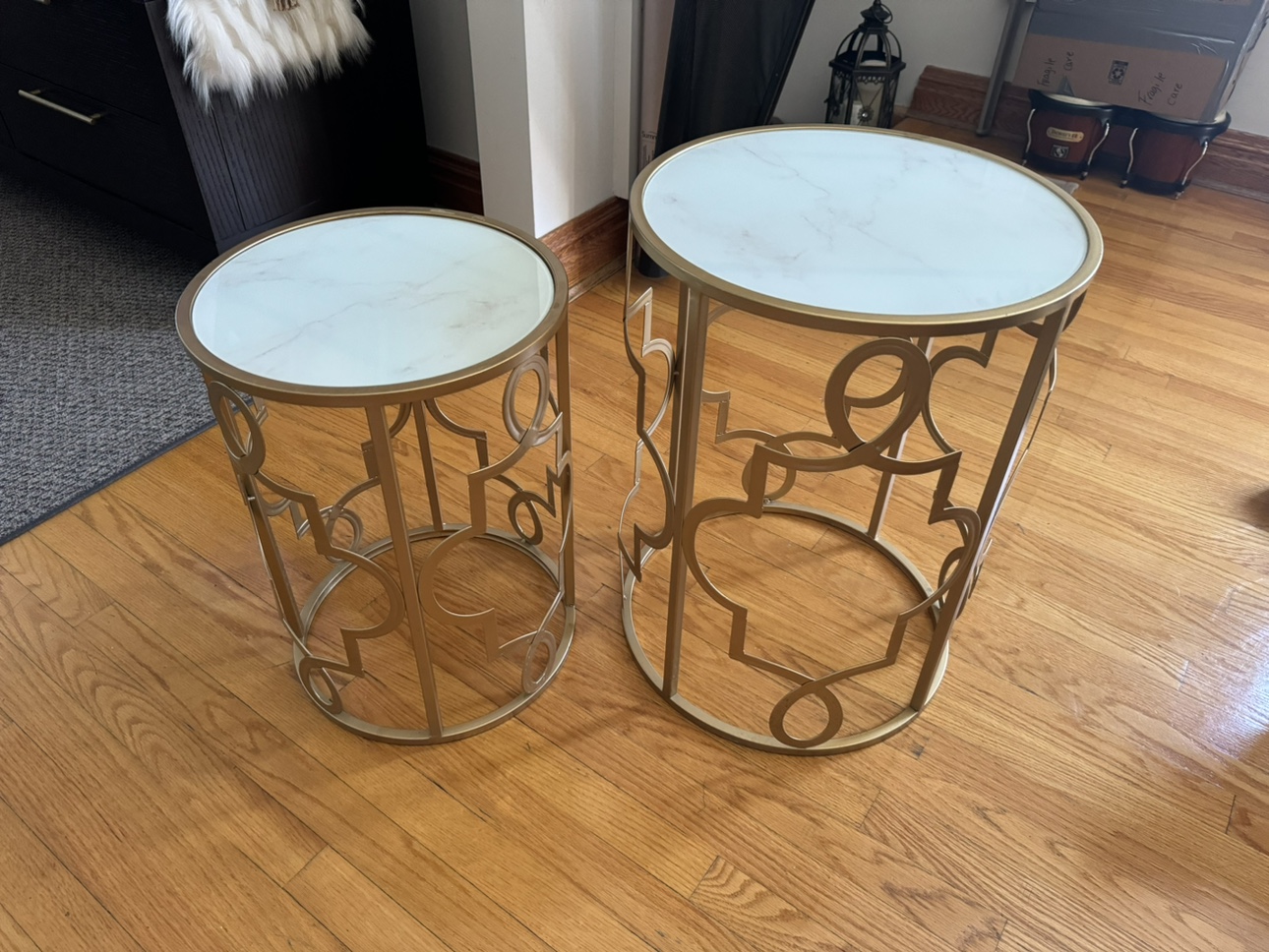 Gold Accent Tables Set of 2