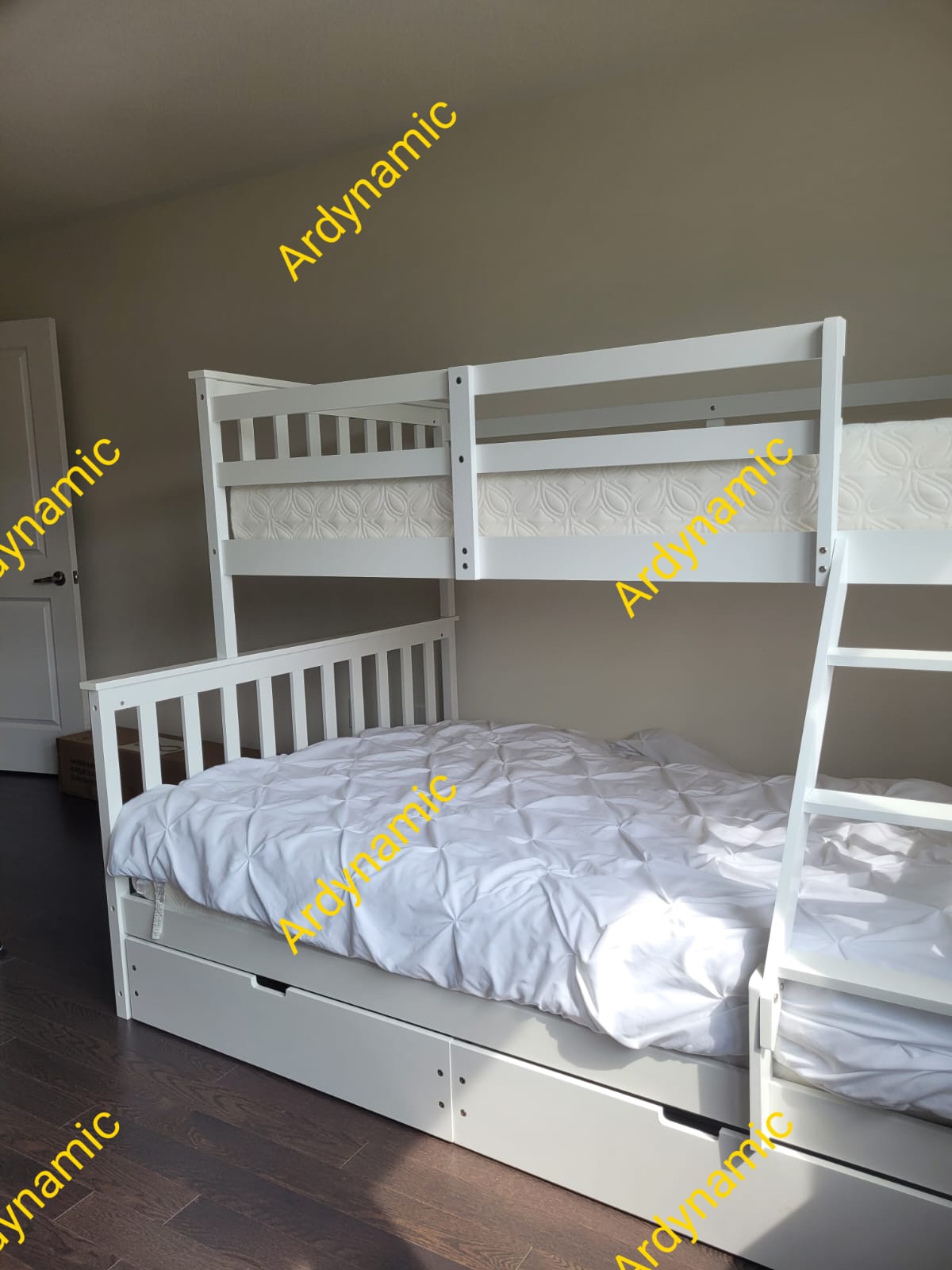 White Bunk Bed with Storage Drawers - photo 2