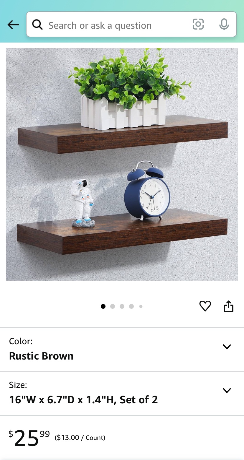 Floating Wall Shelf Set pack of 2 - New - photo 4