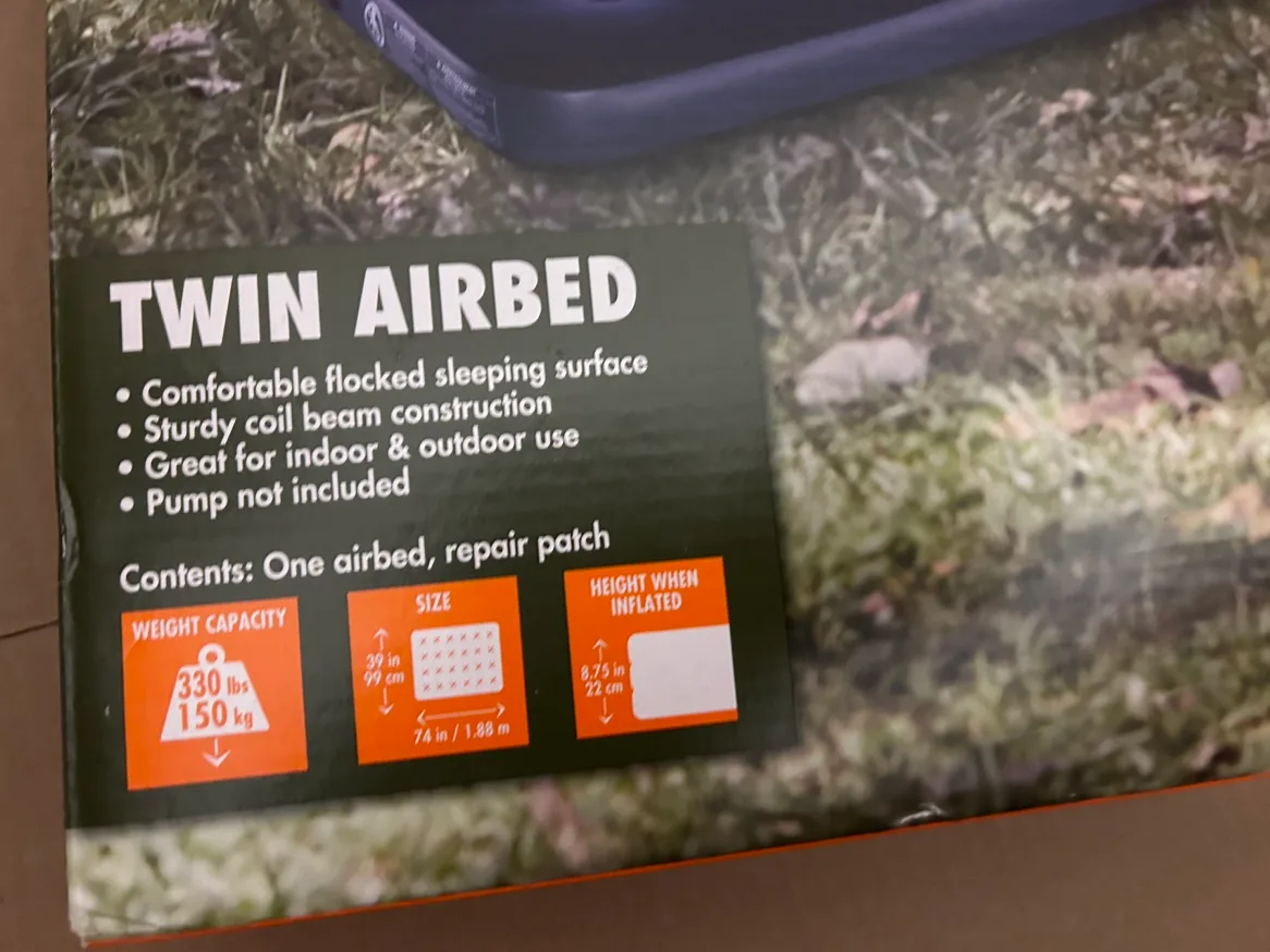 Ozark Trail Twin Airbed with electric pump image indicator(2)