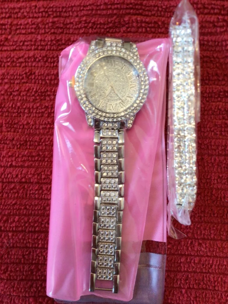 Rhinestone Watch and Bracelet Set image indicator(2)