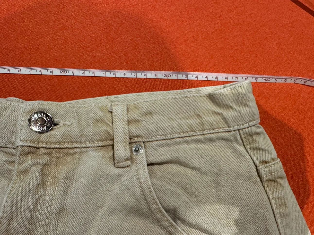 Zara Beige Denim Skirt image indicator(5)