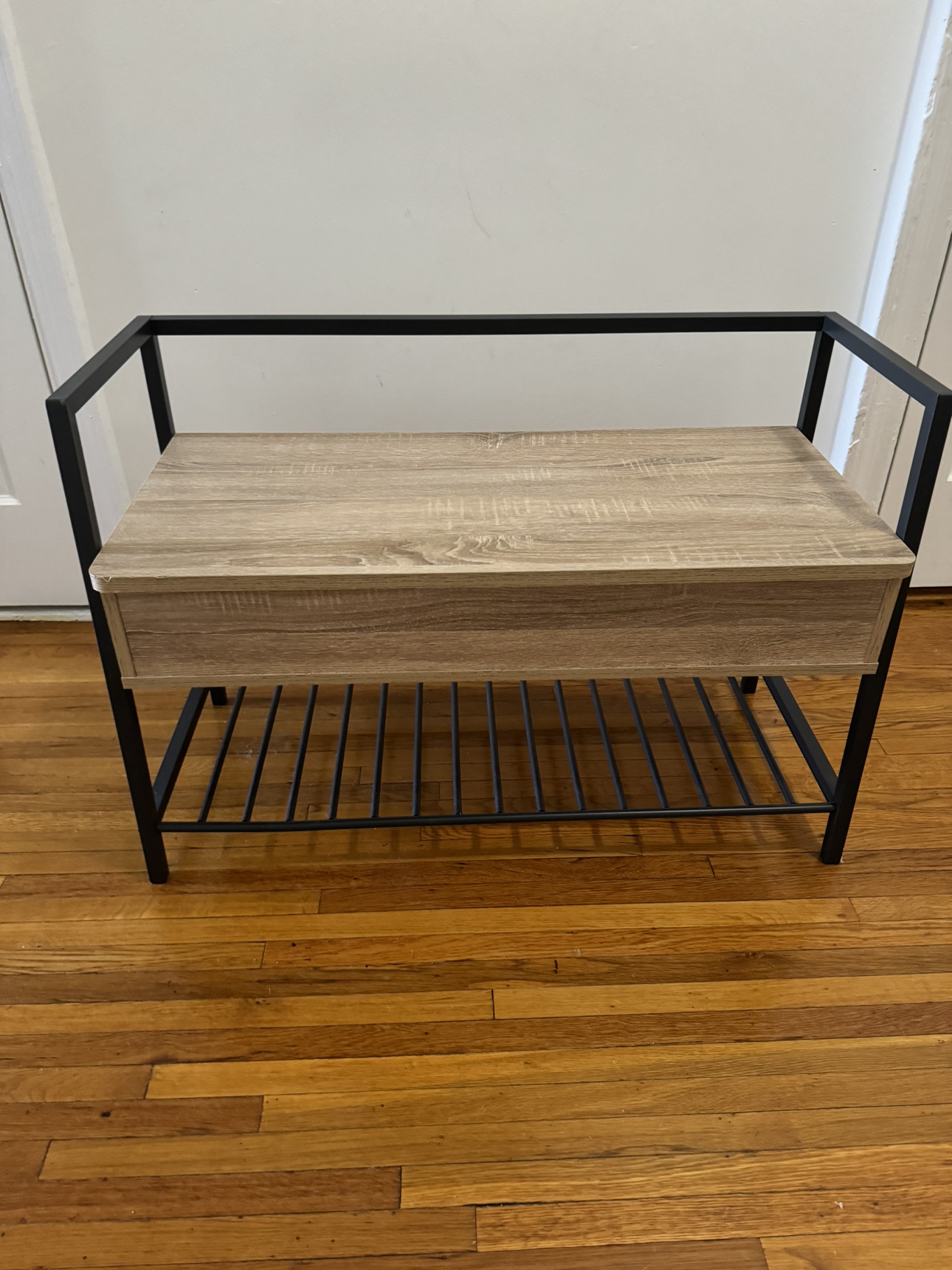 Storage Bench with Shelf