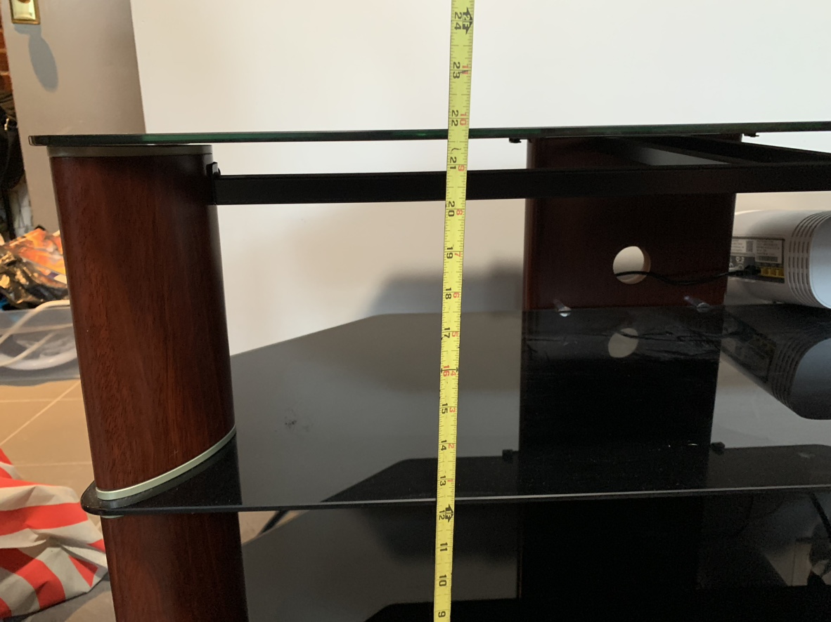 Black Glass TV Stand - photo 2