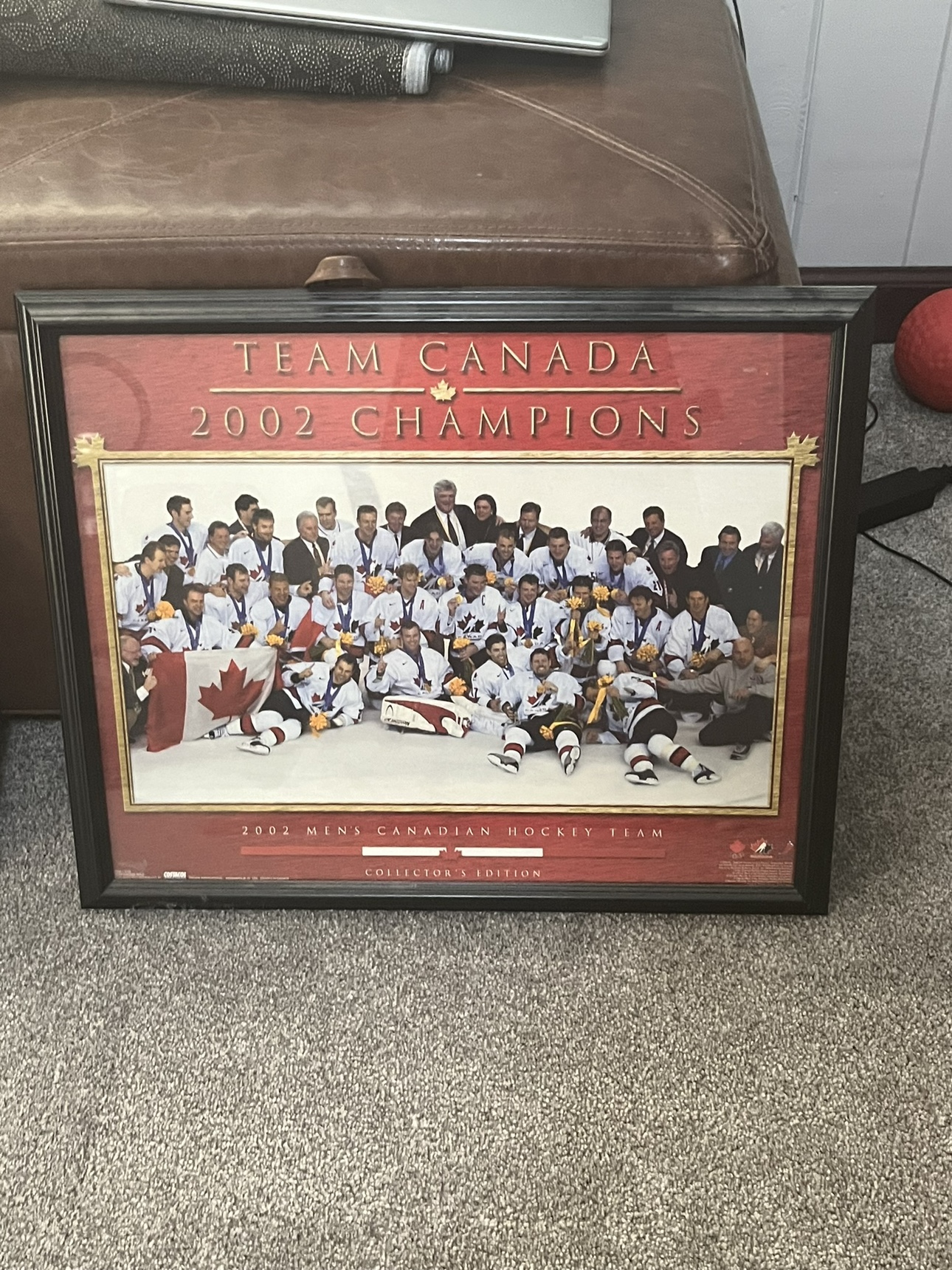 Framed Team Canada 2002 Hockey Team