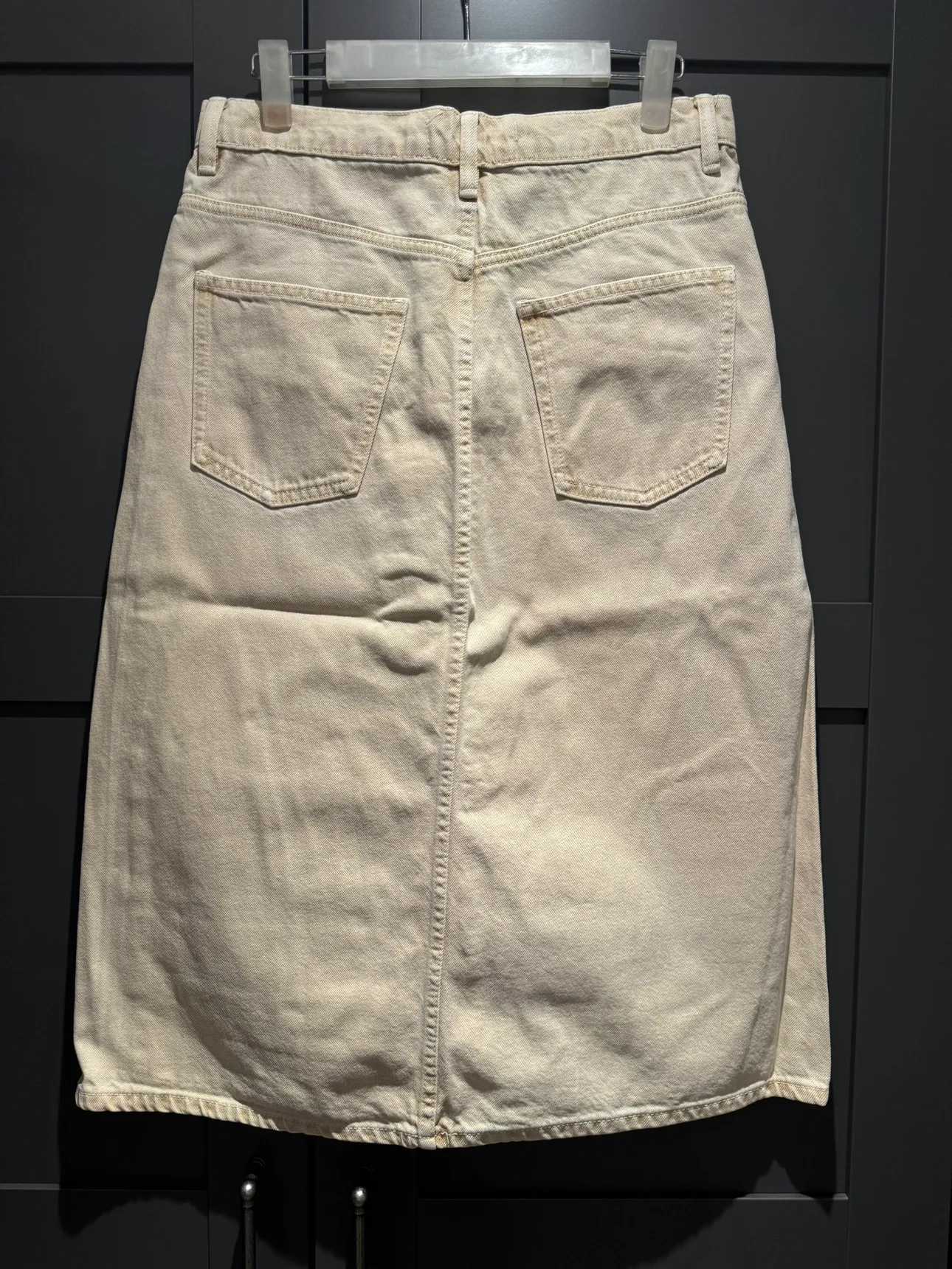 Zara Beige Denim Skirt image indicator(2)