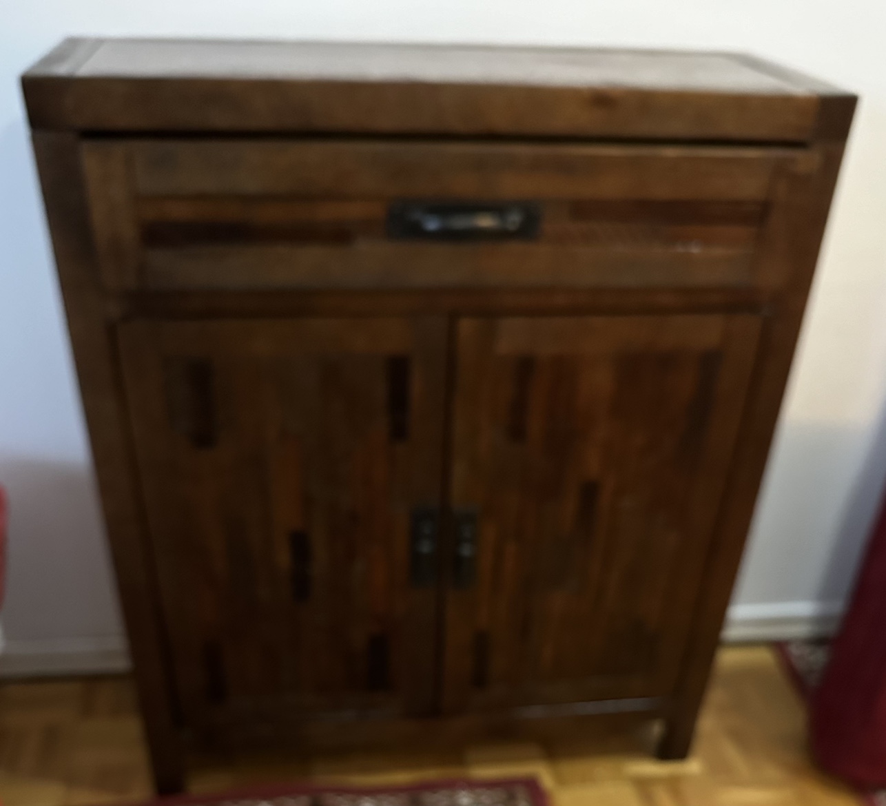 Wood Cabinet with Drawer and Doors