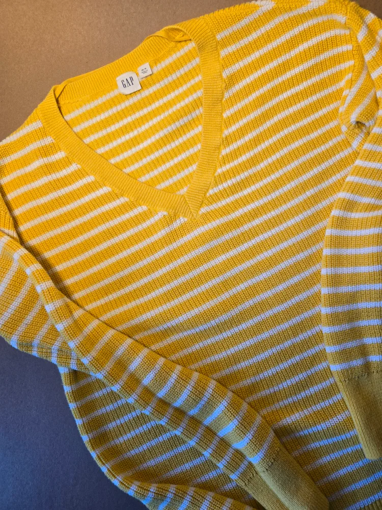 Yellow and White Striped Sweater thumbnail