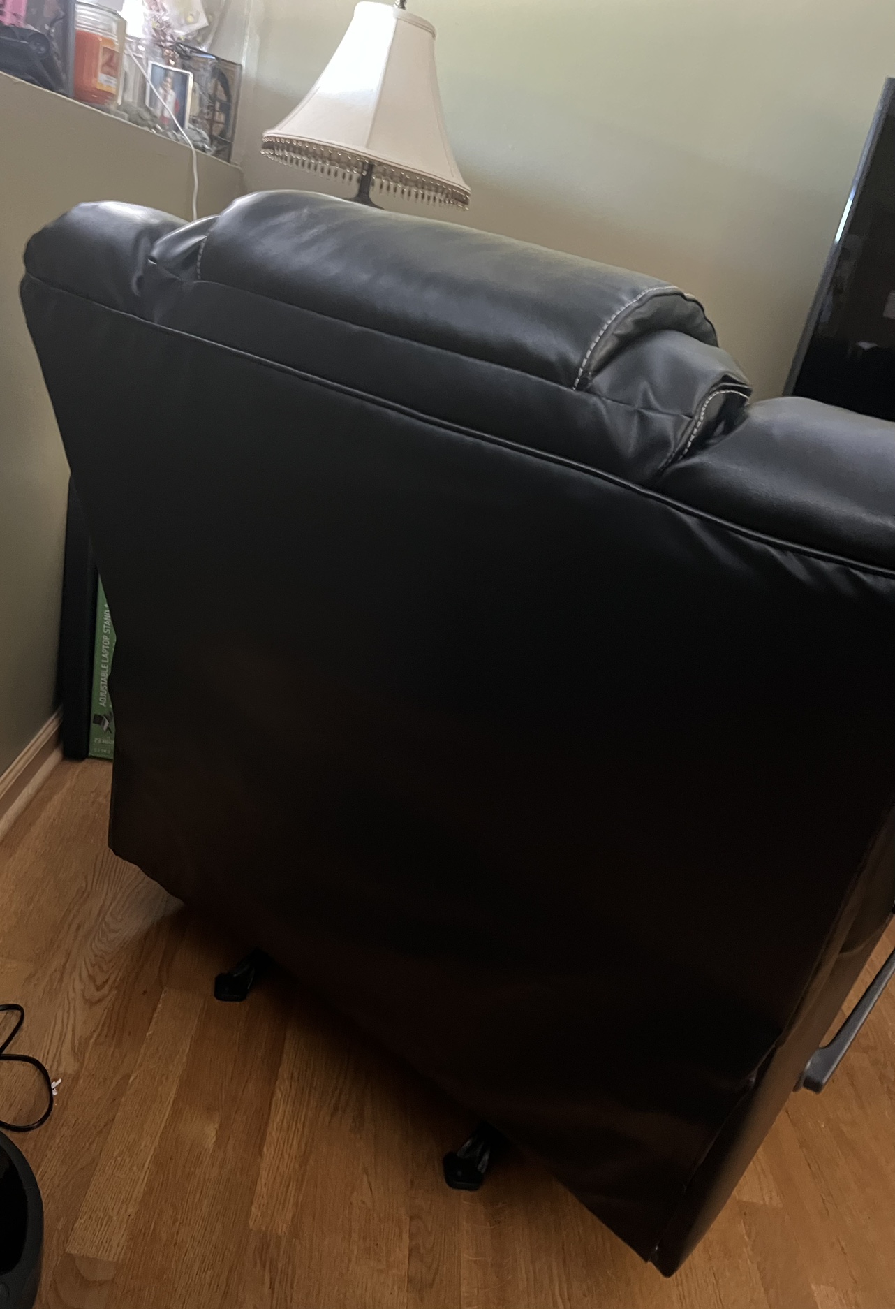 Black leather sectional living room set - photo 2