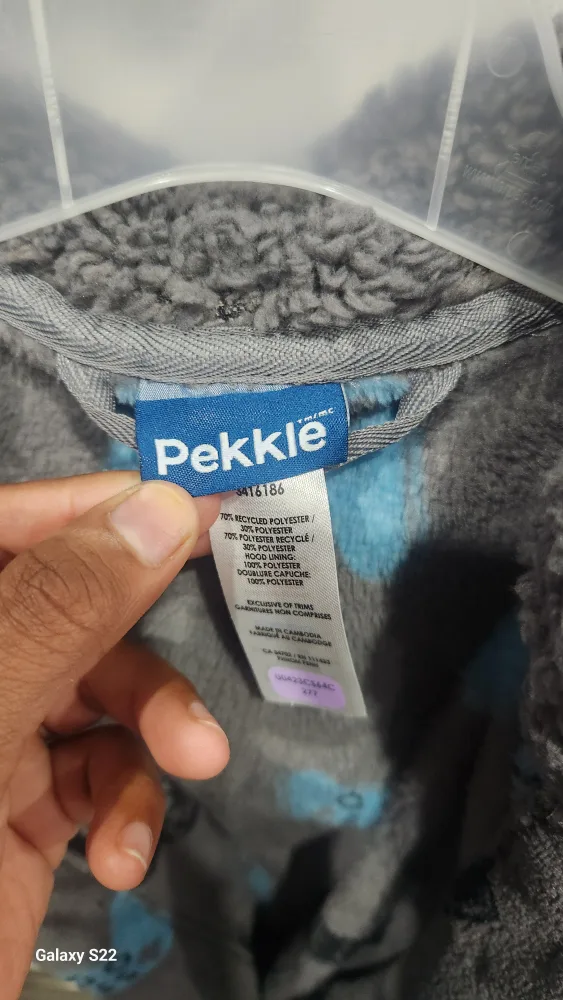 Pekkle Kids' Fleece Robe image indicator(3)