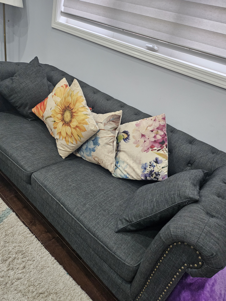 Sofa with glass table - photo 5