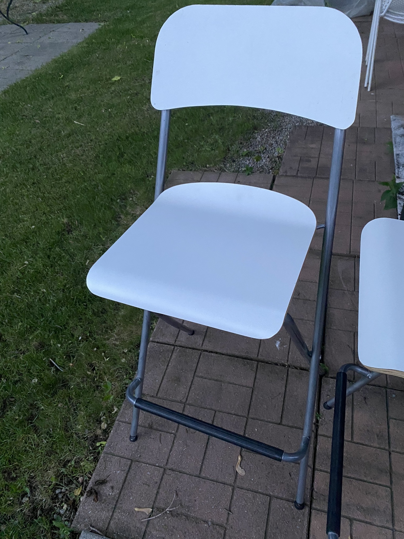 White Folding Bar Stools - photo 3
