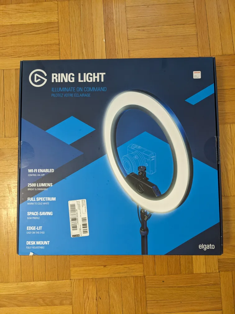 Elgato Wi-Fi Enabled Ring Light with Stand | Like New Condition thumbnail