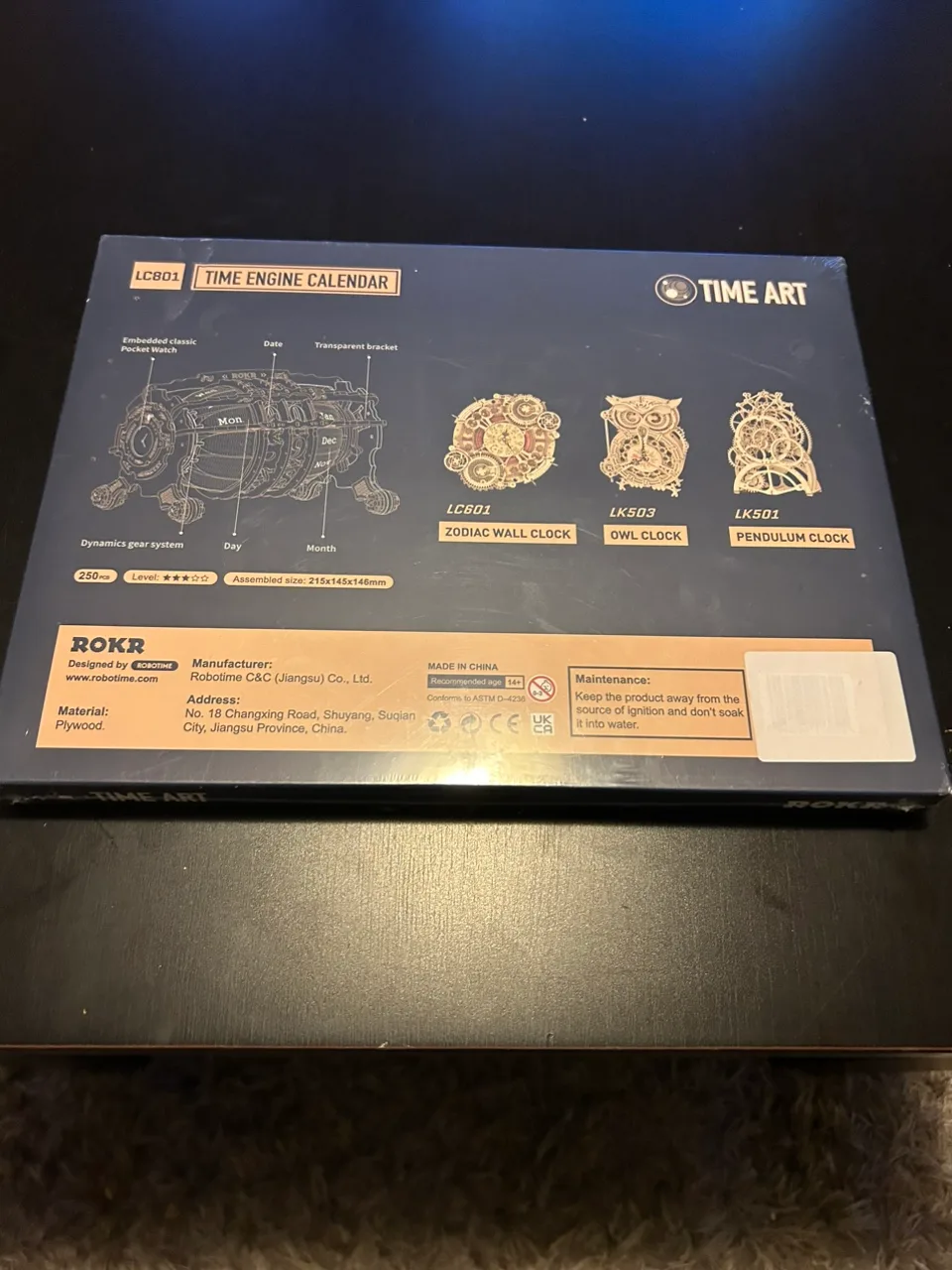 ROKR 3D Wooden Puzzle - Treasure Box with Mechanical Gears image indicator(4)