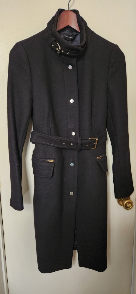Zara women black coat