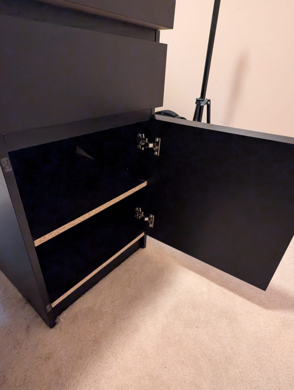 Black Desk with Storage - photo 2