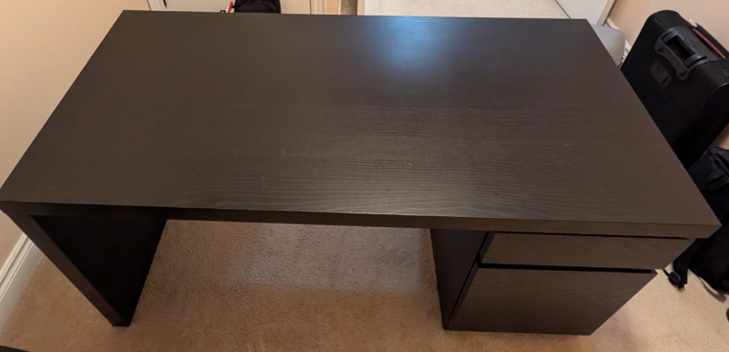 Black Desk with Storage - photo 4