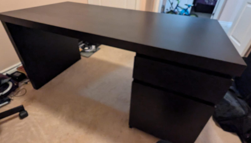 Black Desk with Storage - photo 5