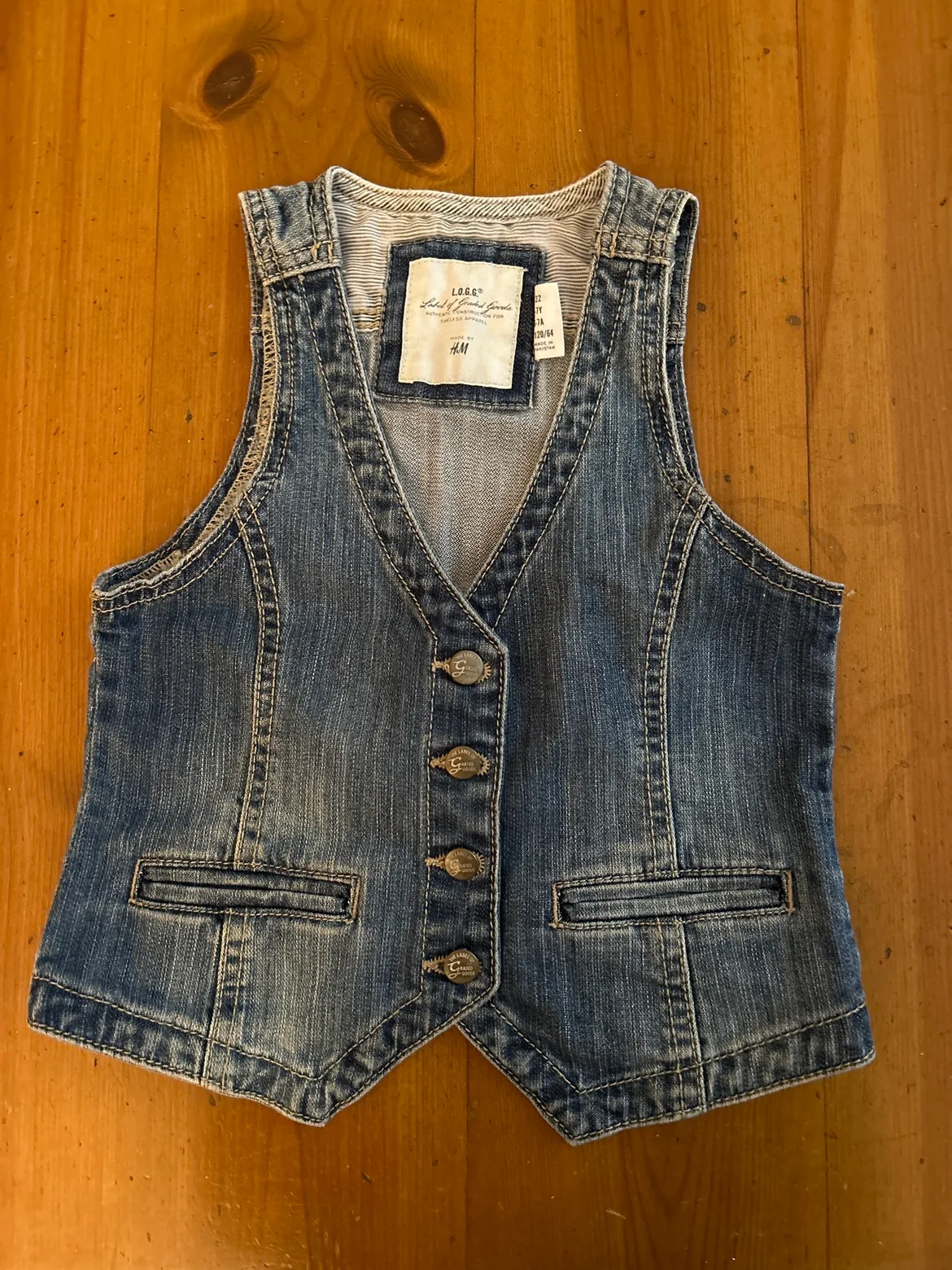 H&M Kid’s Blue Denim Vest SZ 6-7 Yrs #freecycle thumbnail