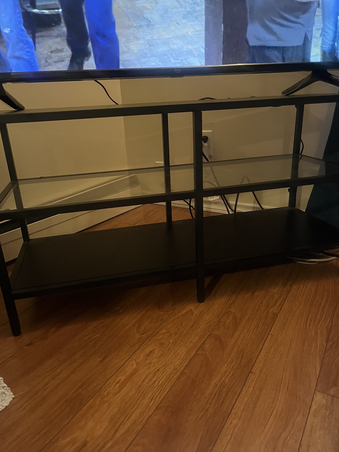 Black/Glass TV Stand - photo 4