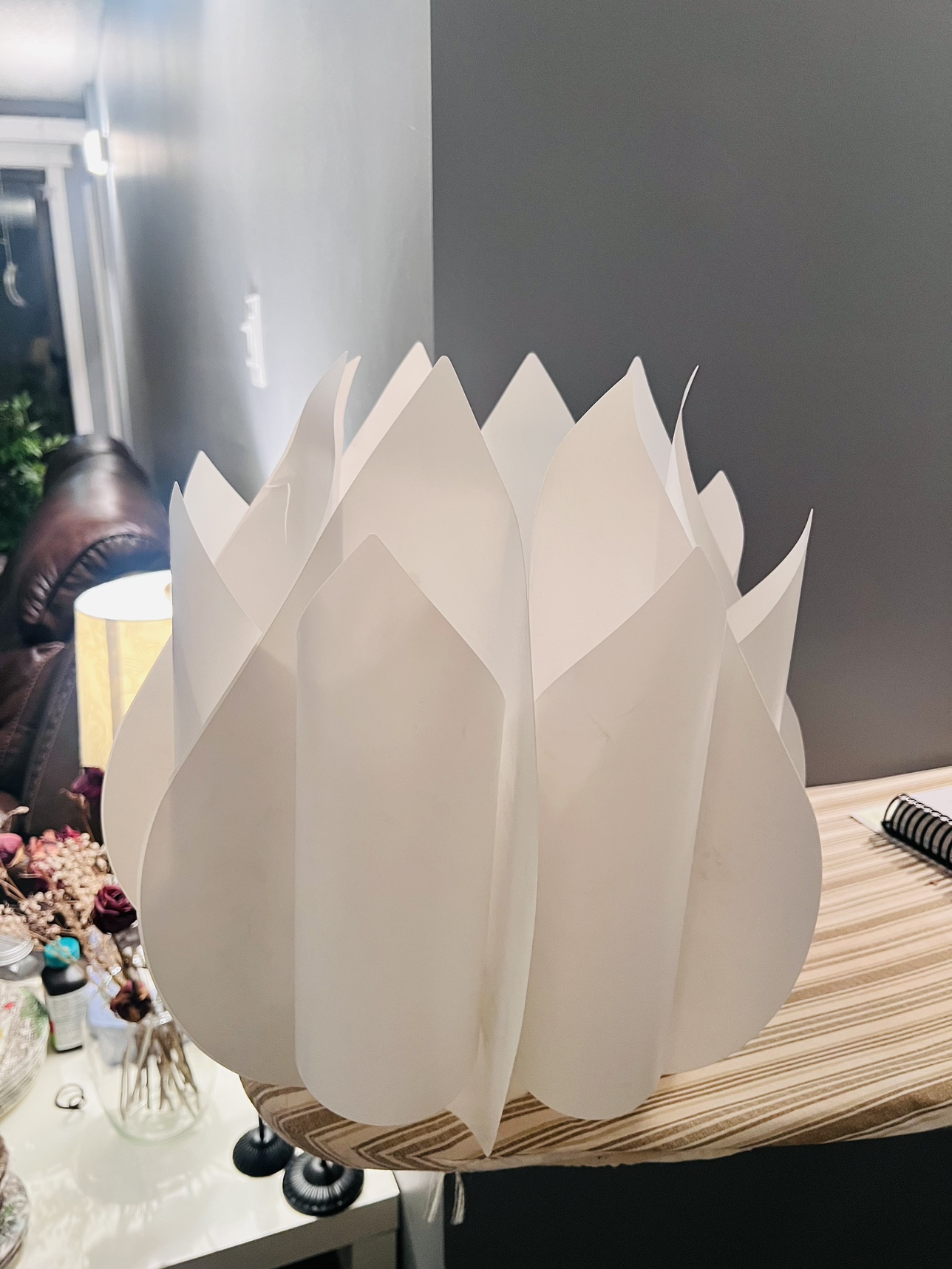 White Flower Shaped IKEA lamp shade - photo 4