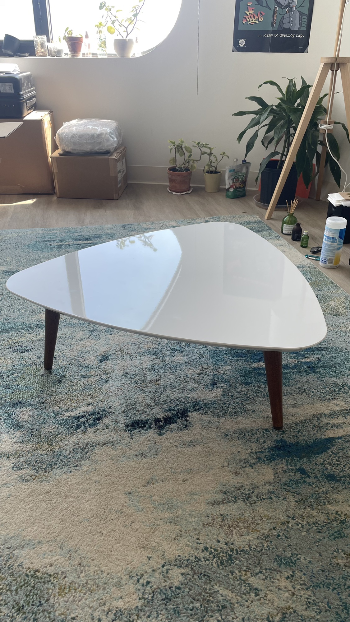 White Triangle Coffee Table