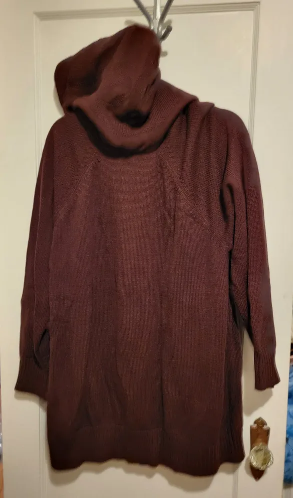 Torrid Ribbed Cardigan Zip Up Hooded Sweater Size: 3X image indicator(7)