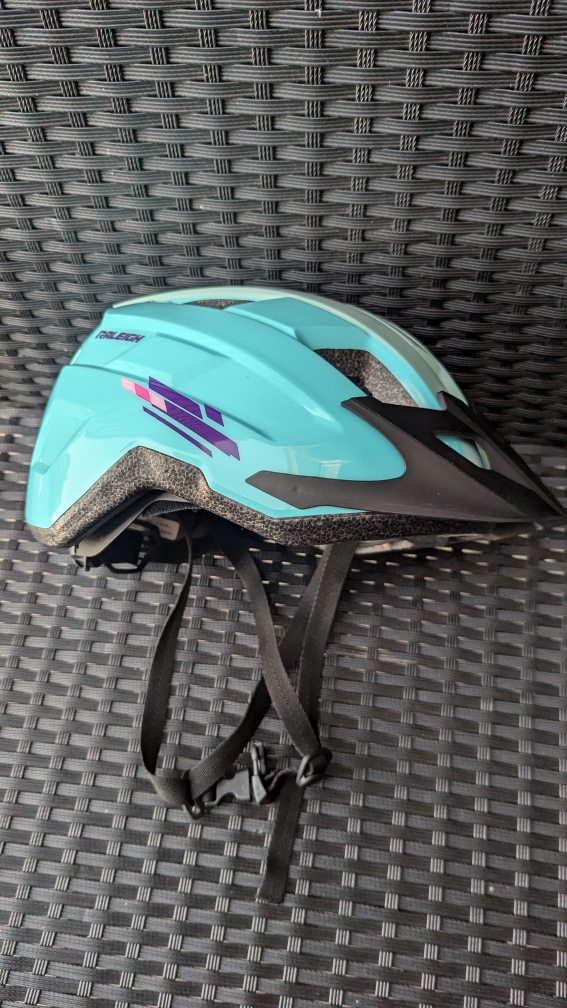 Raleigh Turquoise and Black Bike Helmet - photo 2