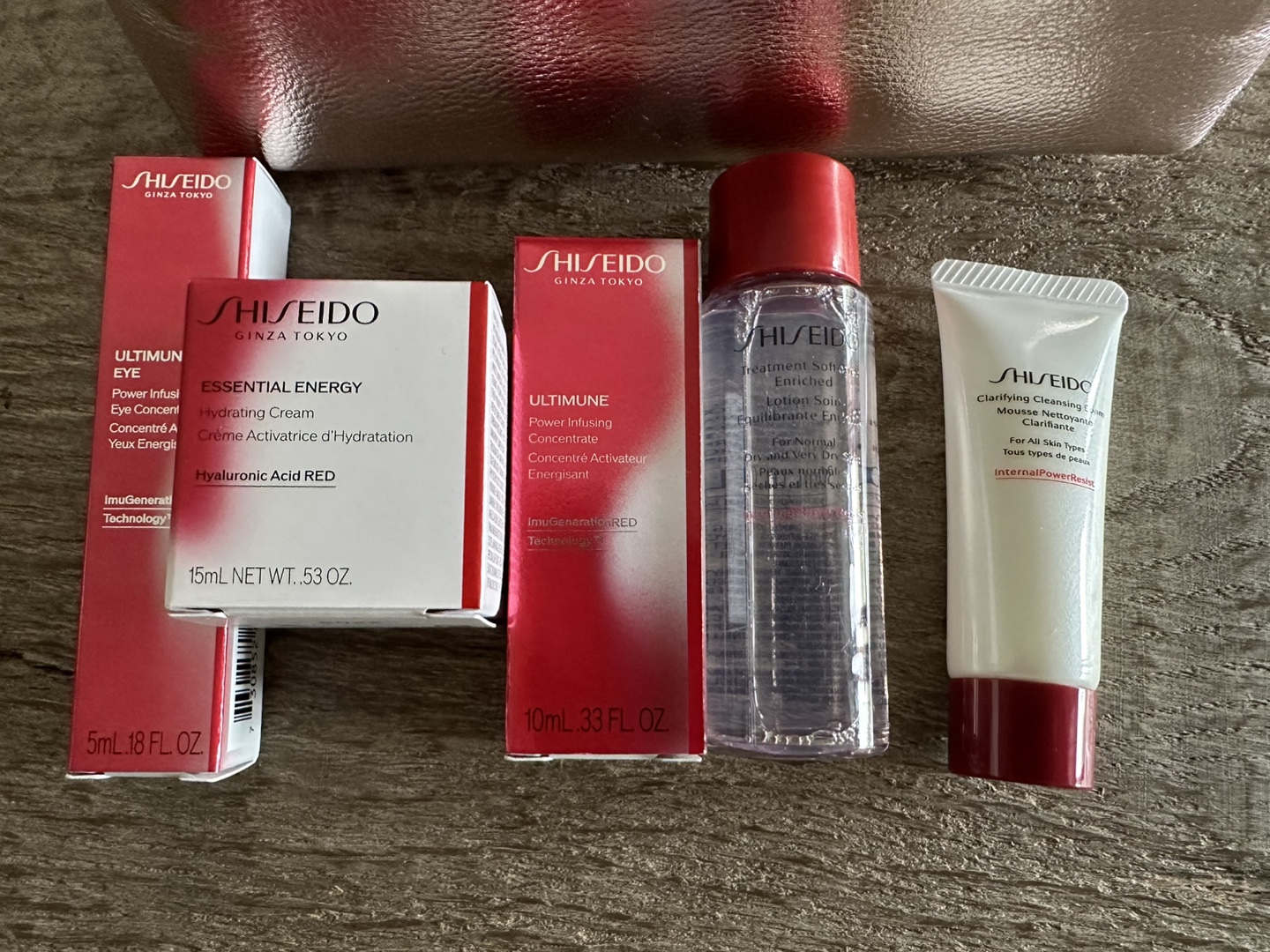 Shiseido Makeup Bag with mini skincare products - all NEW - photo 2