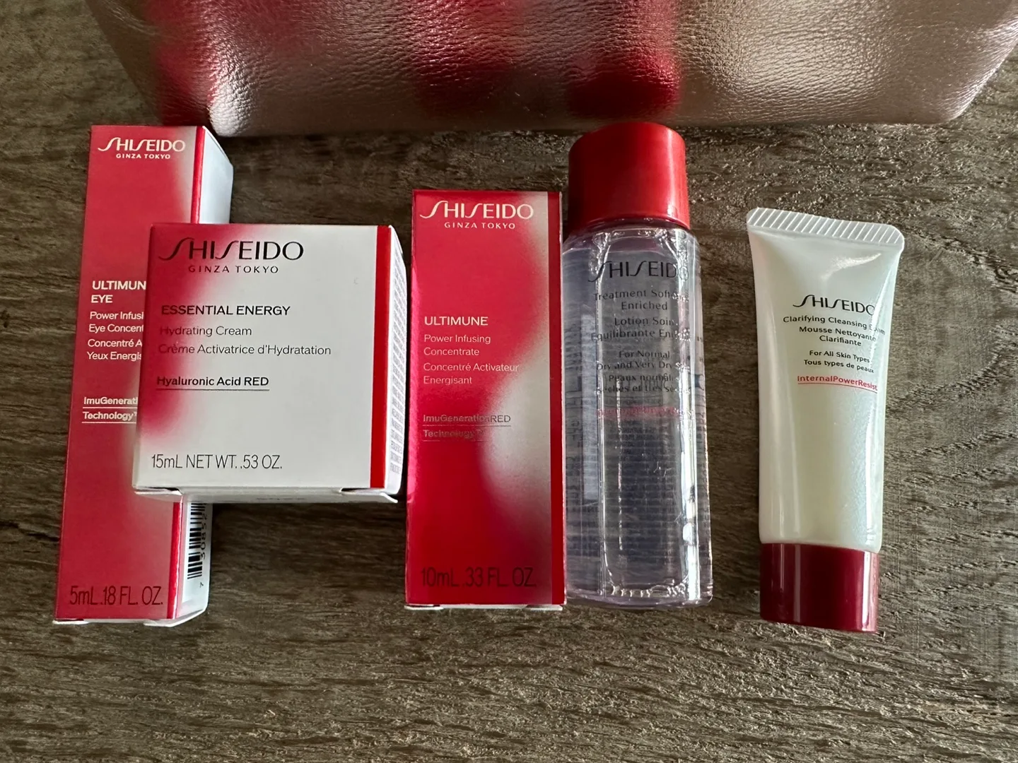 Shiseido Makeup Bag with mini skincare products - all NEW image indicator(2)