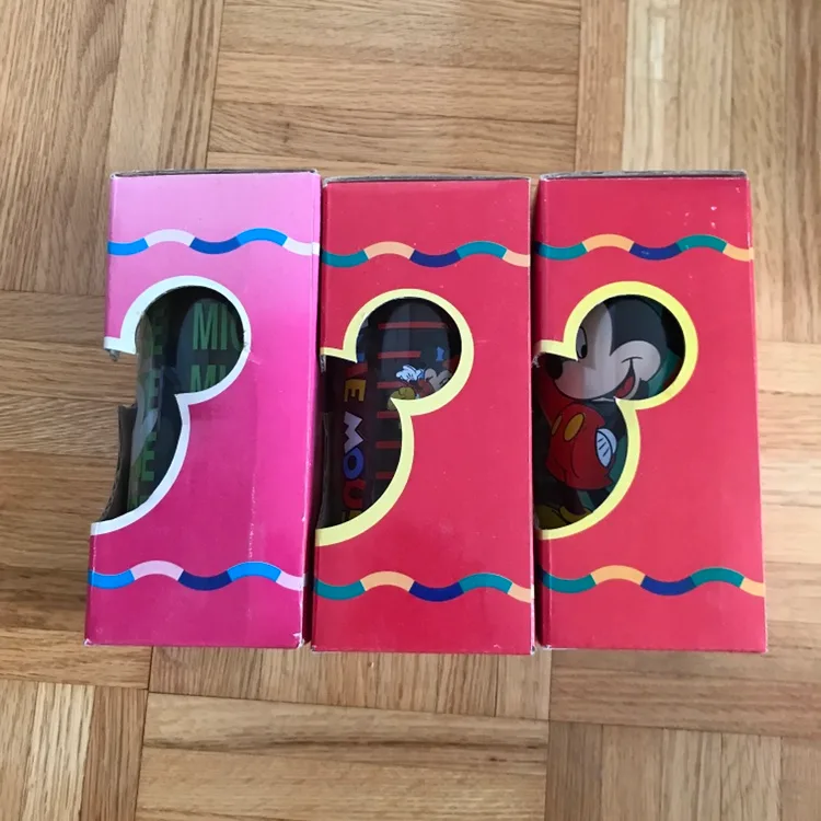 Disney - Mickey Kids - Disney Glass Cups x3 - BNIB image indicator(2)